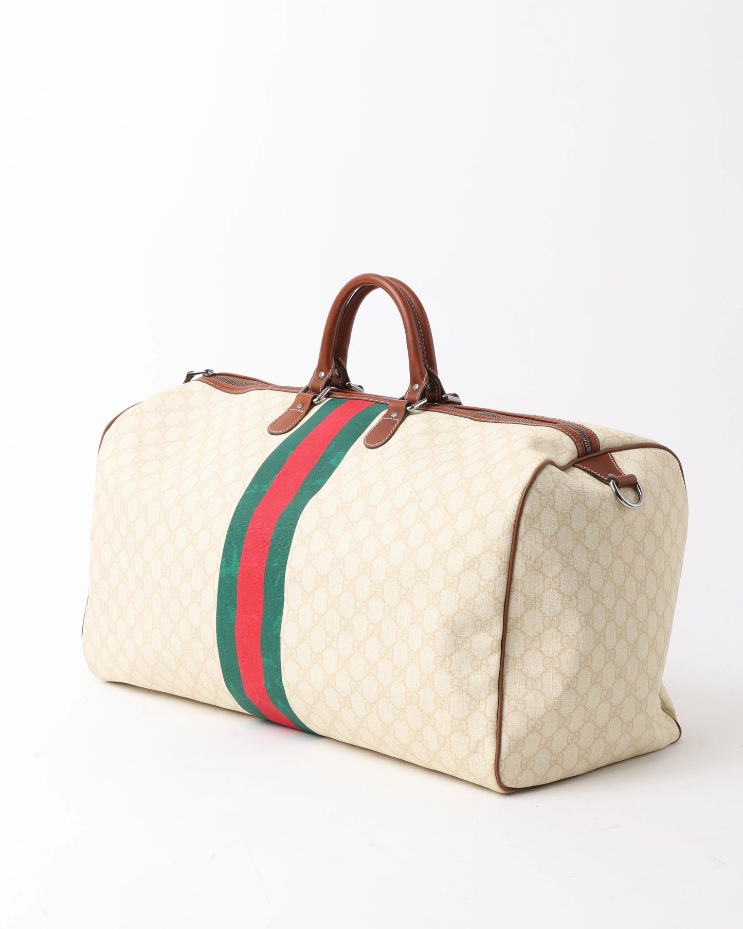 GUCCI GG SUPREME WEB LARGE DUFFLE BAG