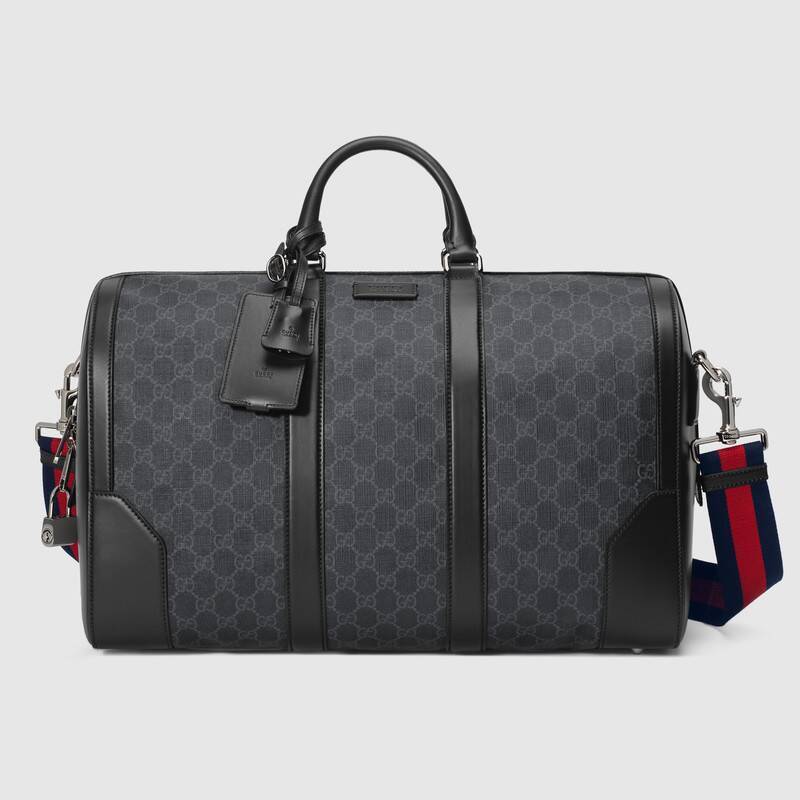 GUCCI GG LOGO COATED CAVAS DUFFLE BAG