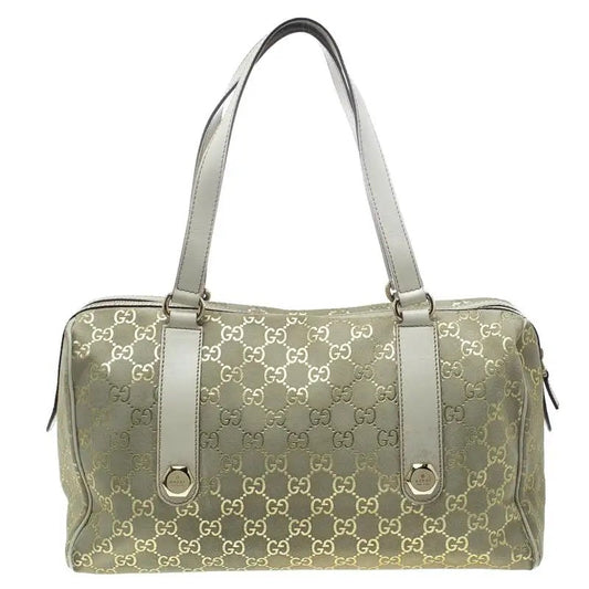 GUCCI GOLD MONOGRAM BOSTON SATCHEL