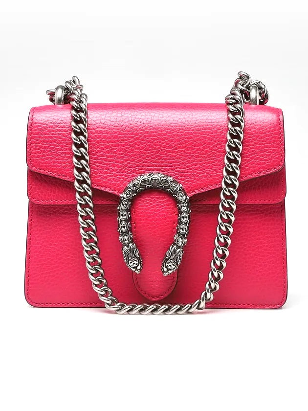GUCCI GRAINED CALFSKIN LEATHER MINI DIONYSUS BAG