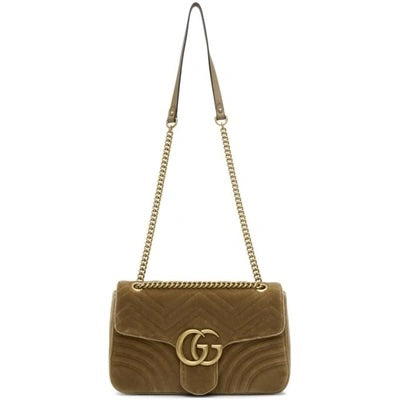 GUCCI GG MARMONT 2.0 MATELASSE MEDIUM VELVET SHOULDER BAG