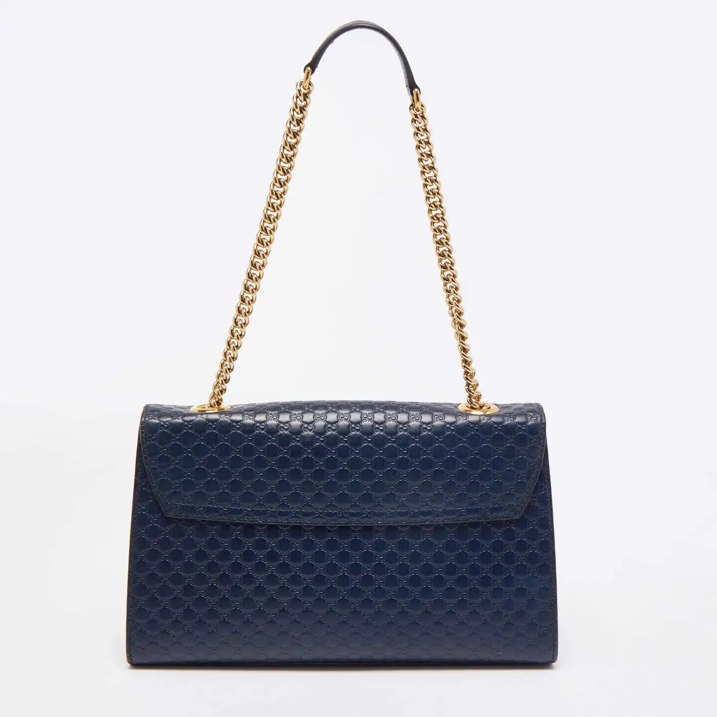GUCCI MICROGUCCISSIMA LEATHER MEDIUM CHAIN SHOULDER BAG