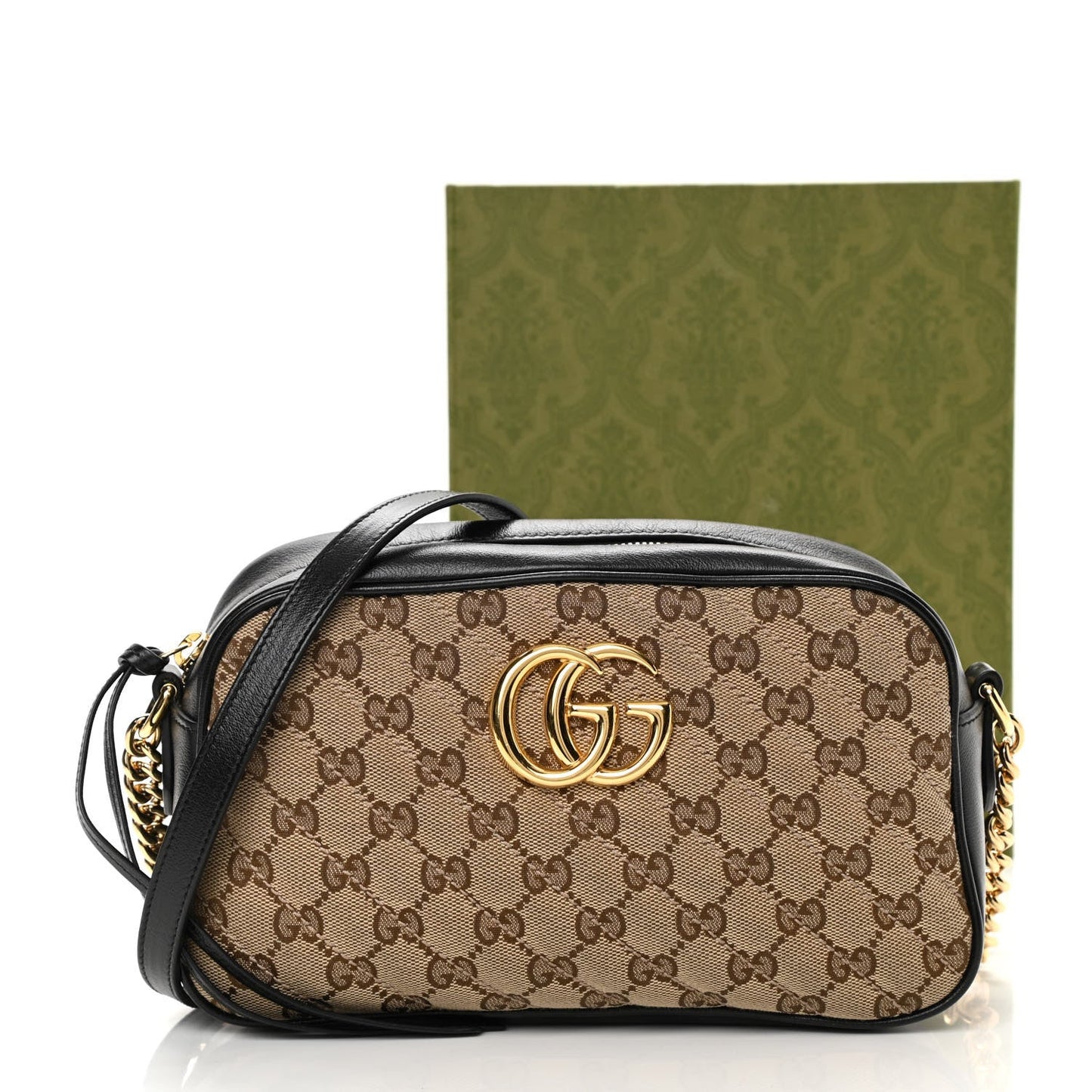GUCCI GG MONOGRAM MATELASSE  MARMONT SMALL CHAIN BAG