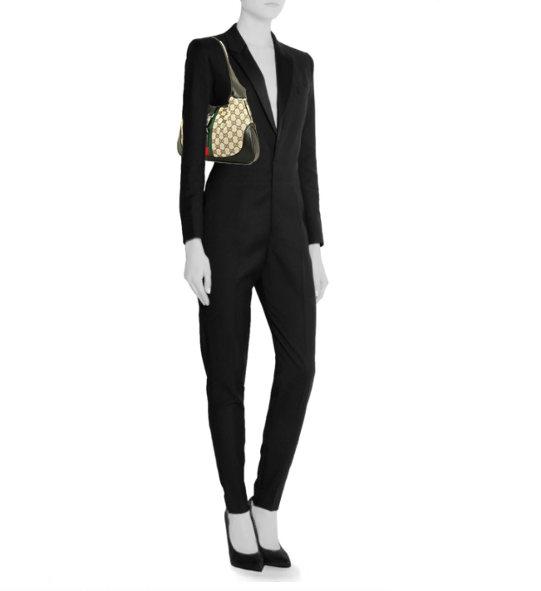 GUCCI GG MONOGRAM WEB JACKIE O HOBO BAG