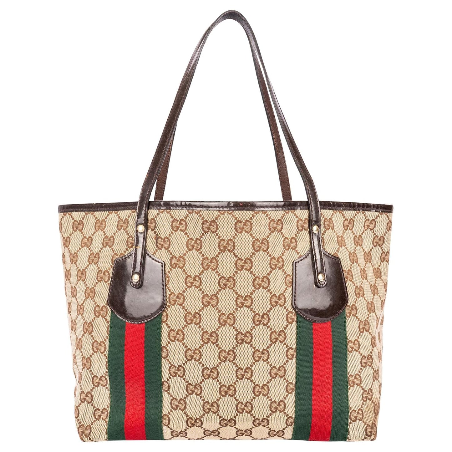GUCCI GG MONOGRAM WEB SMALL JOLIE TOTE BAG