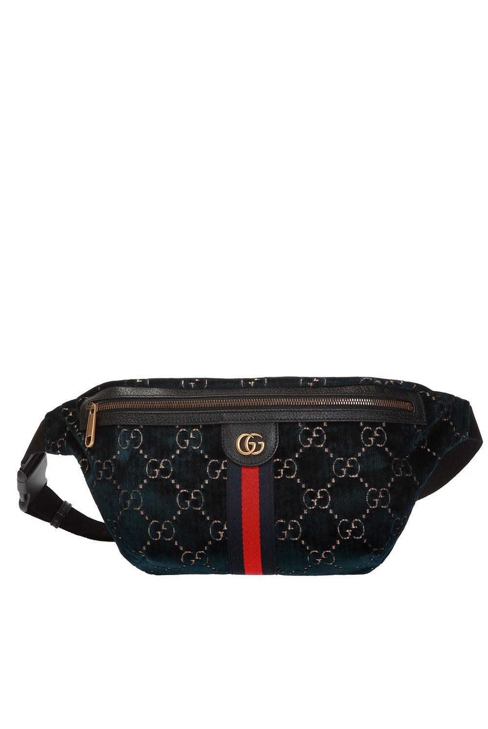 GUCCI GG OPHIDIA WEB VELVET LARGE BELT BAG
