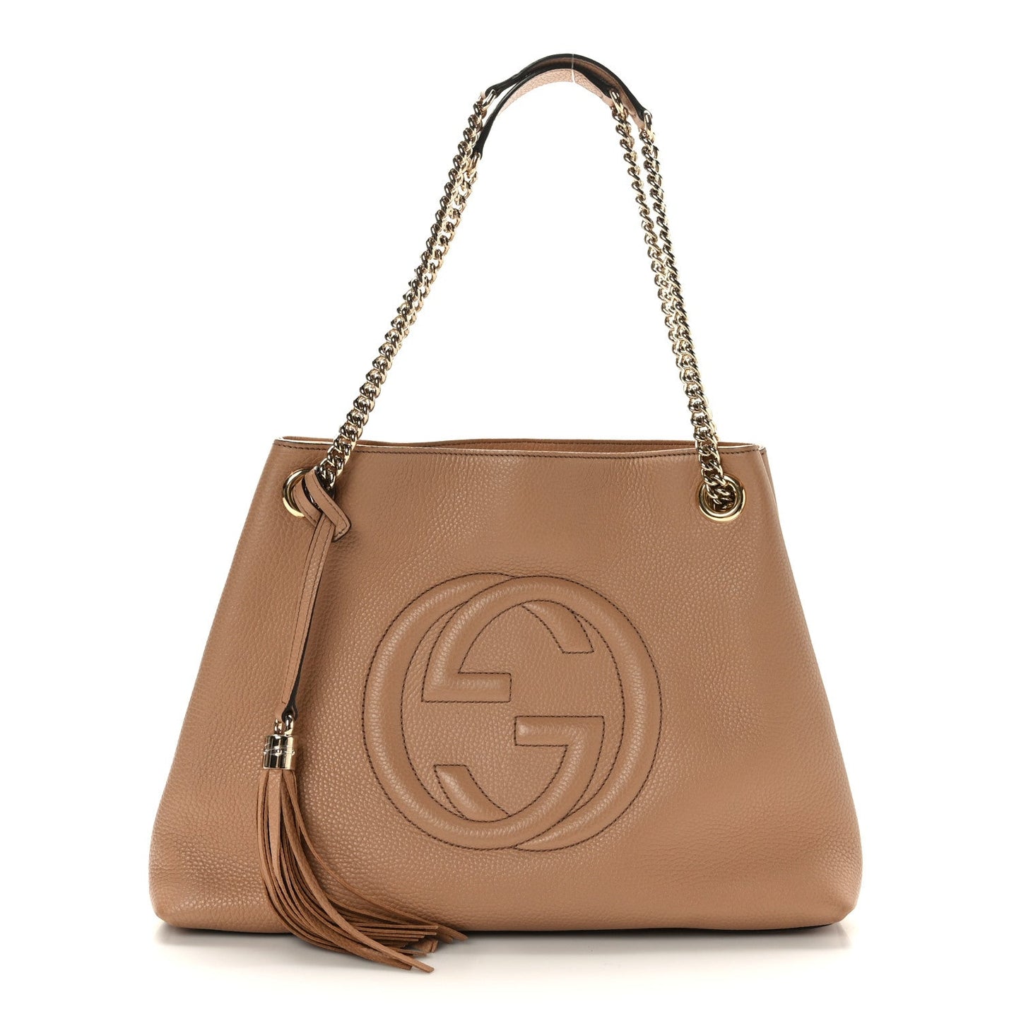 GUCCI PEBBLED CALFSKIN SOHO CHAIN SHOULDER BAG