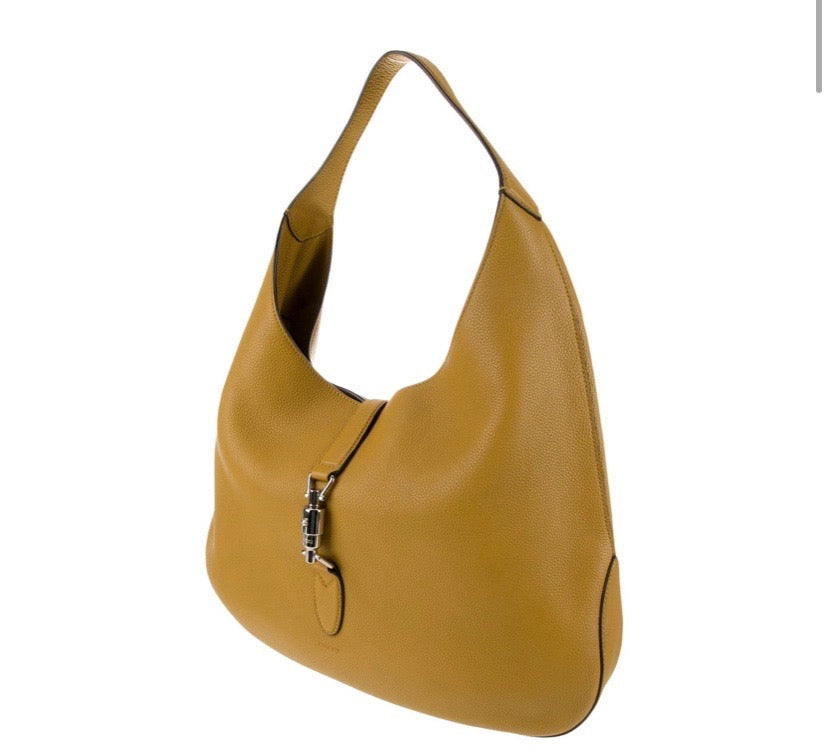 GUCCI SOFT CALFSKIN LEATHER LARGE JACKIE HOBO BAG