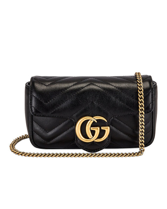 GUCCI GG MARMONT SUPER MINI LEATHER BAG