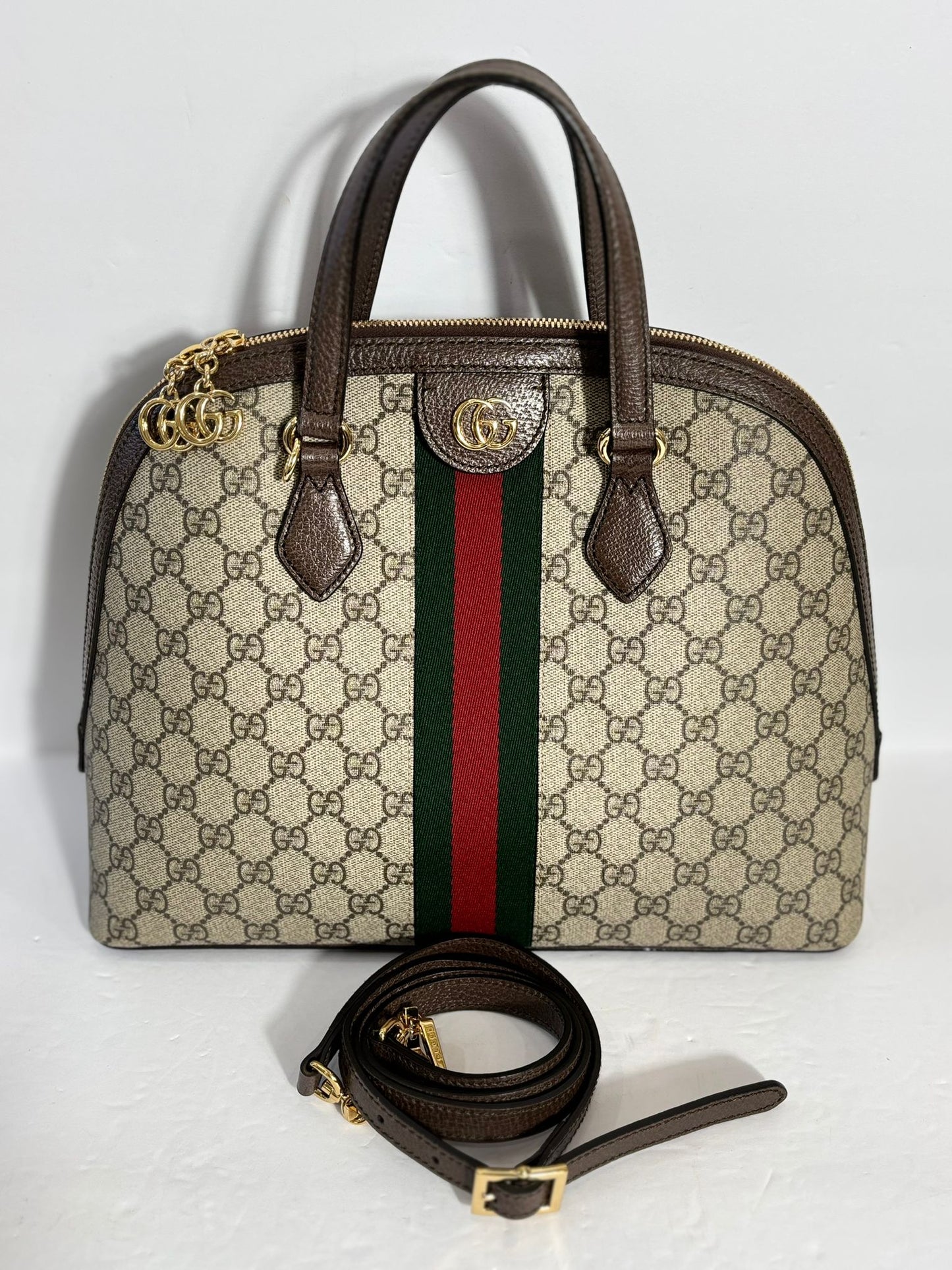 GUCCI GG SUPREME OPHIDIA MEDIUM BAG