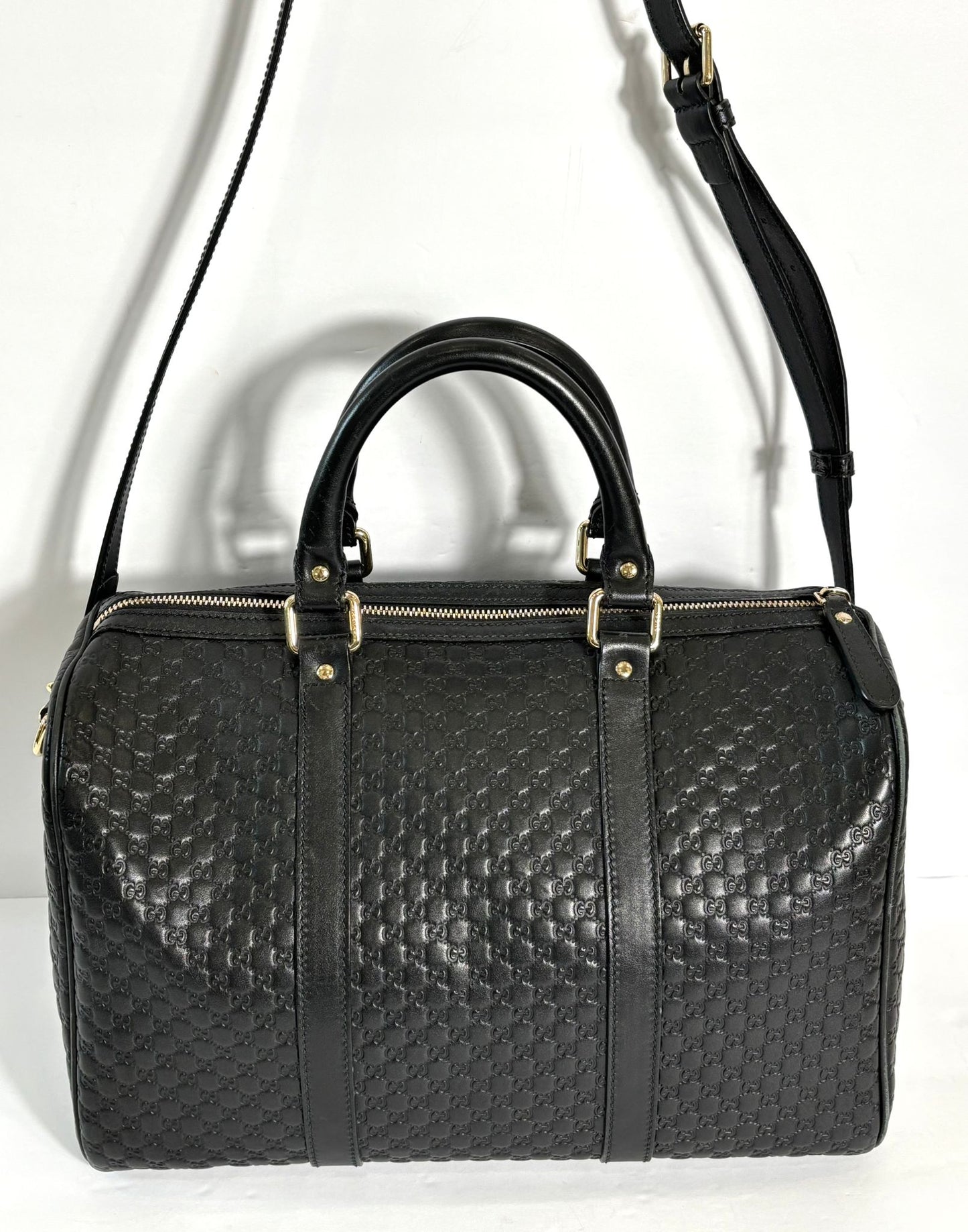 GUCCI NICE MICROGUCCISSIMA LEATHER BOSTON BAG
