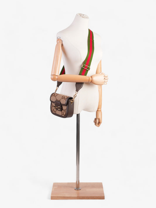 Gucci Horsebit 1955 GG Supreme / Brown Fabric Mini