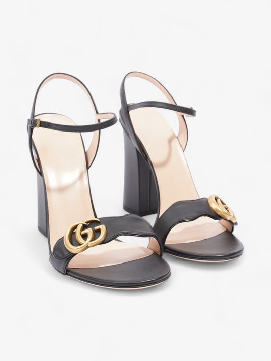 Gucci GG Sandal 90mm Black / Gold Leather EU 40 UK 7