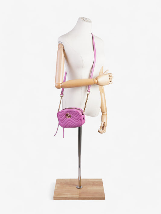 Gucci GG Marmont Light Purple Matelasse Leather Mini
