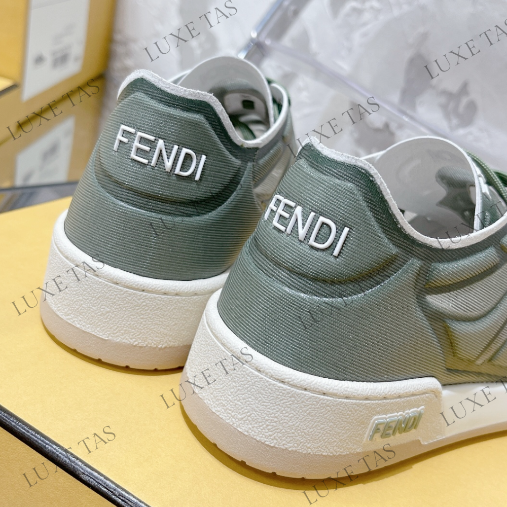 Green Mesh Low Tops FF Match Designer Sneakers for Women