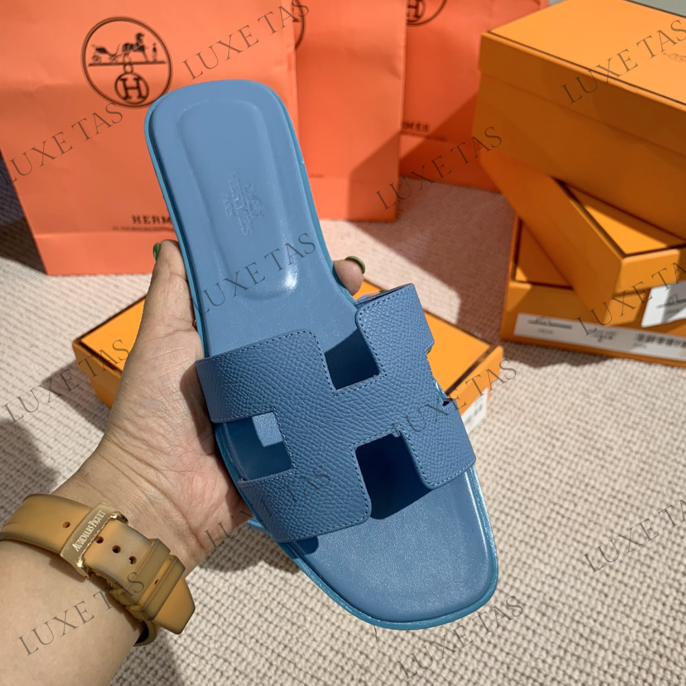 Gris Antarctique Oran Sandal - Designer Slides & Sandals for Women