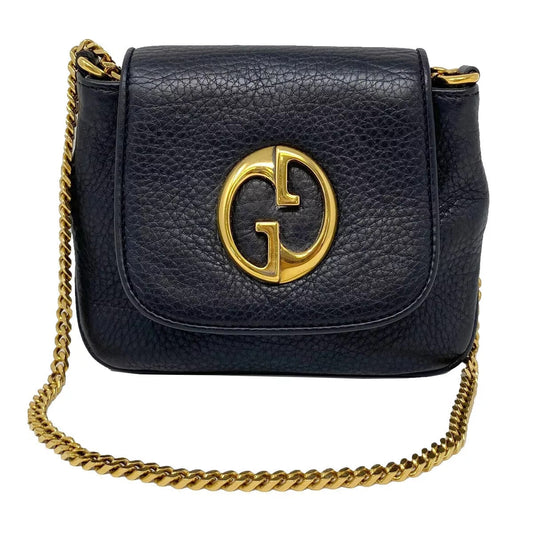 GUCCI 1973 SMALL LEATHER SHOULDER BAG