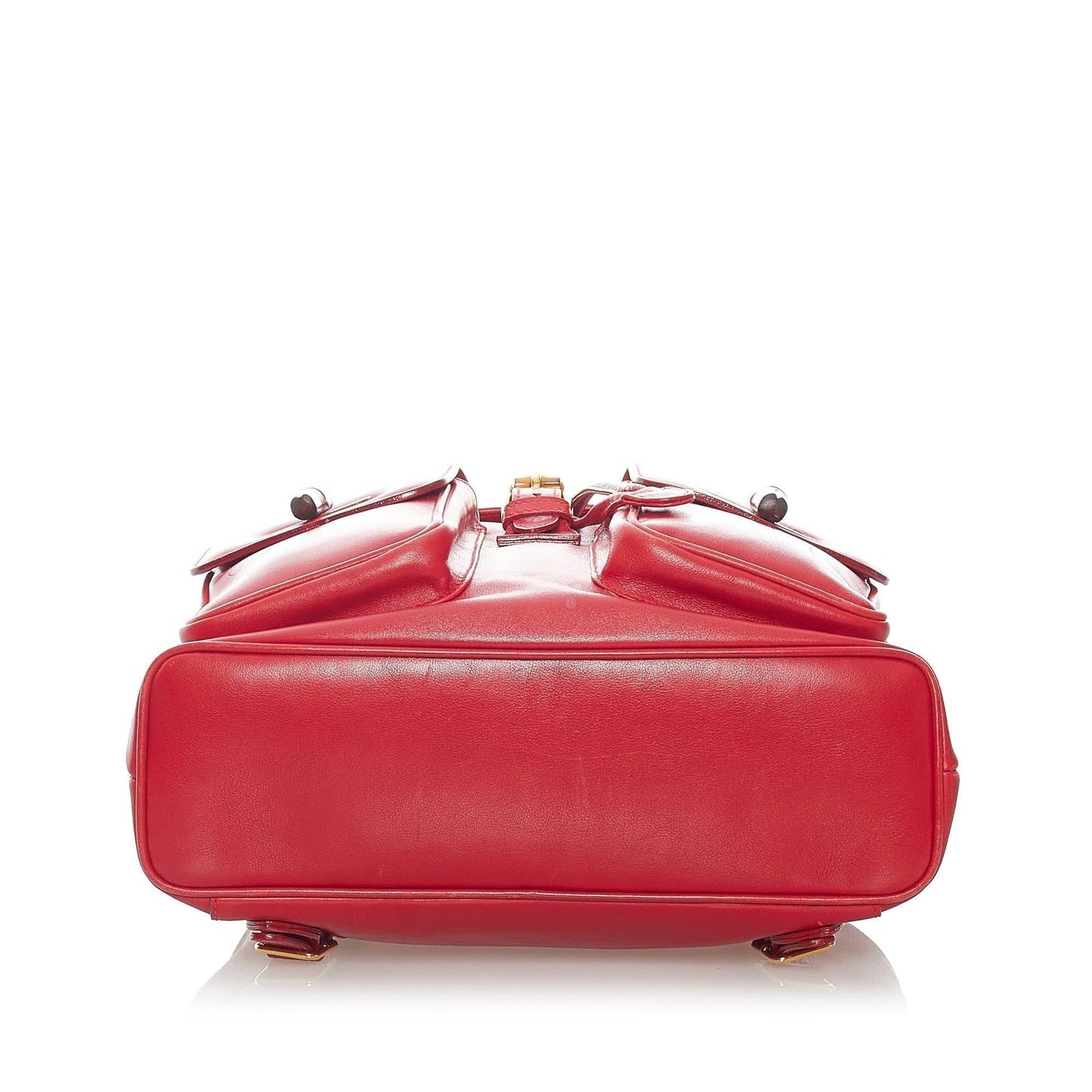 Gucci Bamboo Leather Drawstring Backpack