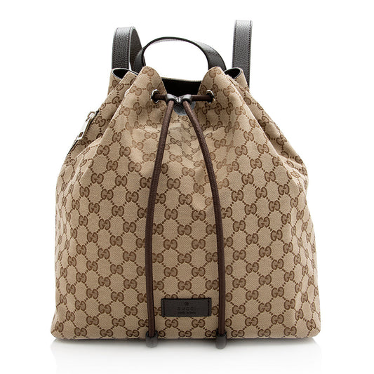 Gucci GG Canvas Drawstring Backpack