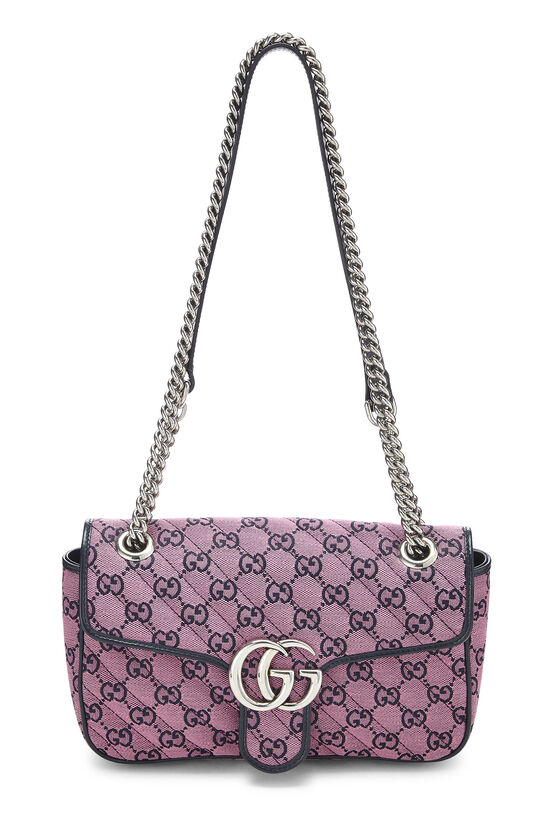 GUCCI GG MARMONT DIAGONAL MATELASSE SMALL SHOULDER BAG