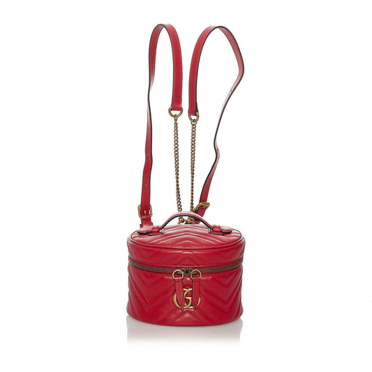 Gucci GG Marmont Leather Round Backpack