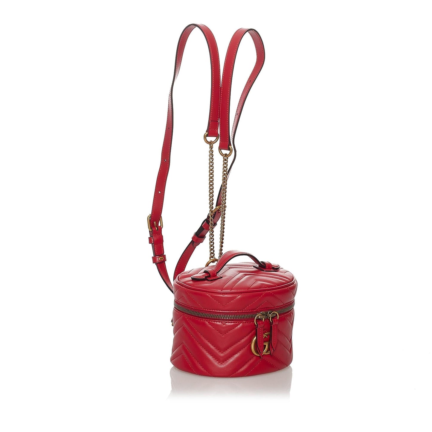 Gucci GG Marmont Leather Round Backpack