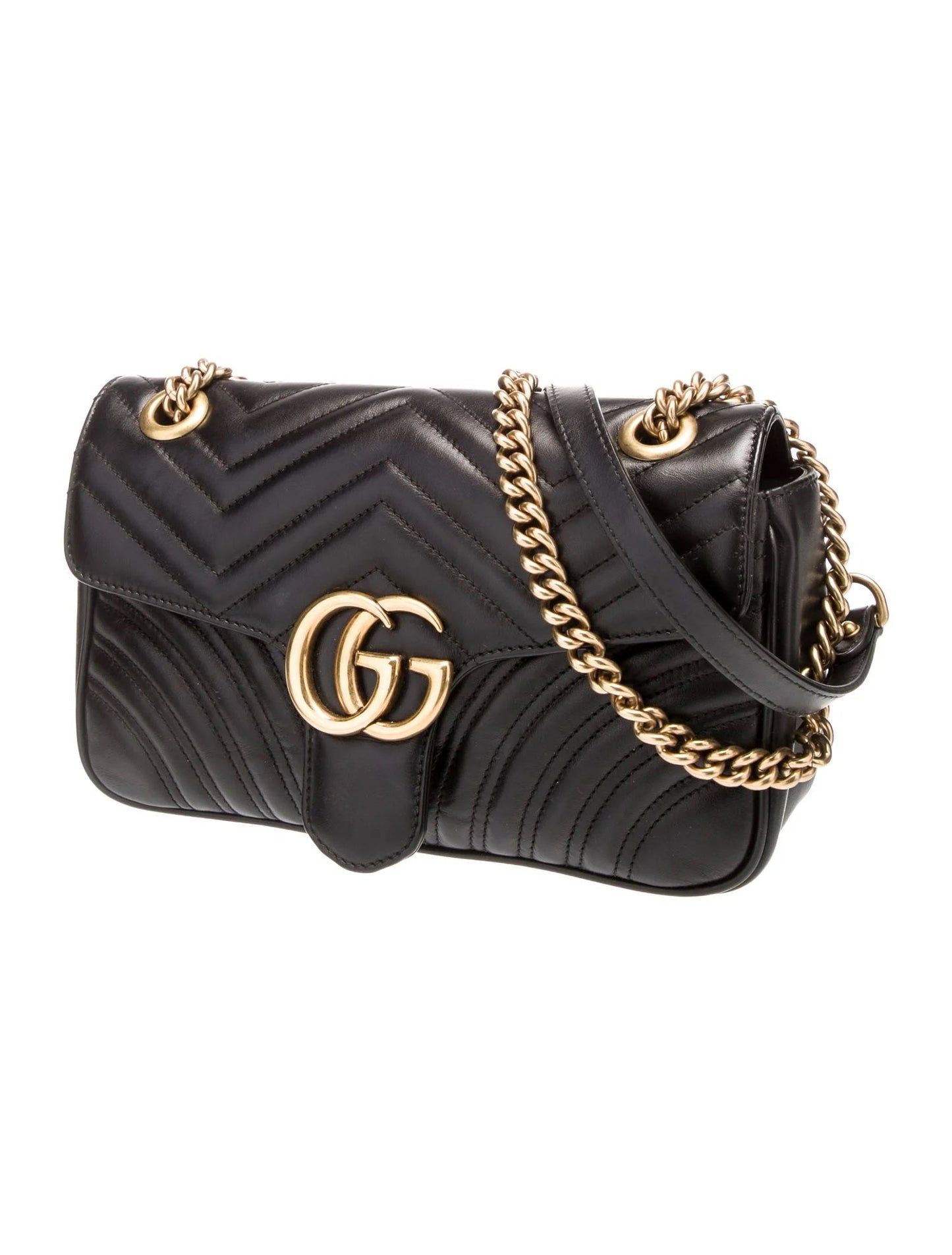 GUCCI GG MARMONT SMALL MATELASSE CALFSKIN SHOULDER BAG