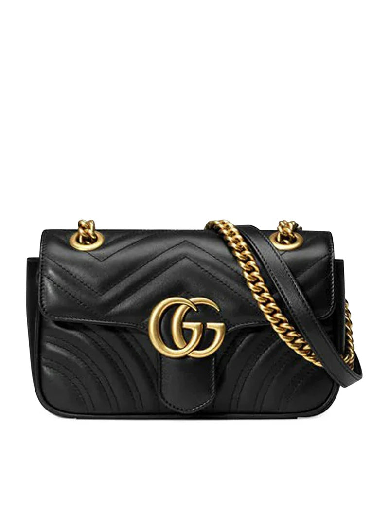 GUCCI GG MARMONT SMALL MATELASSE CALFSKIN SHOULDER BAG