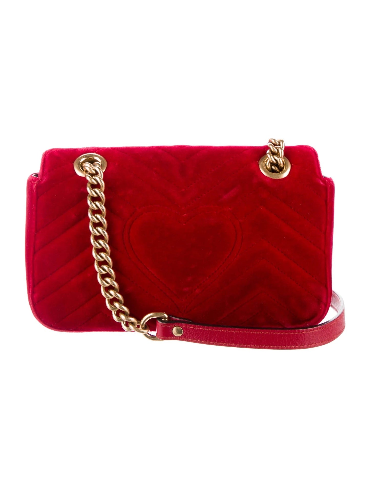 GUCCI GG MARMONT SMALL MATELASSE VELVET SHOULDER BAG