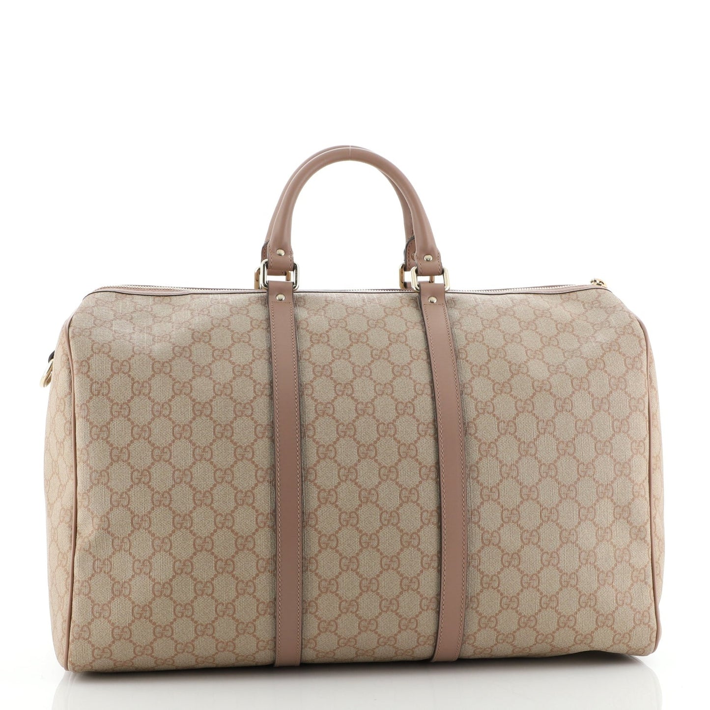 GUCCI GG SUPREME BOSTON CARRY-ON DUFFLE BAG BLUSH