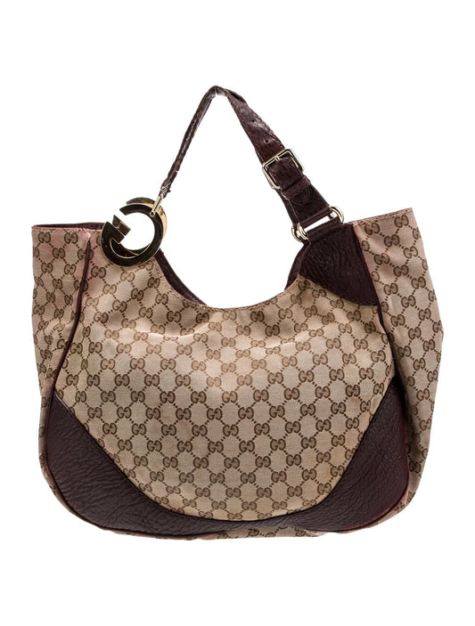 GUCCI GG SUPREME LARGE CHARLOTTE HOBO BAG