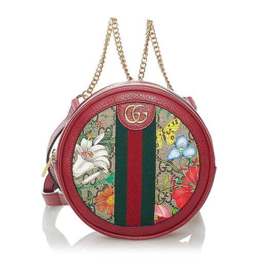 Gucci GG Supreme Flora Ophidia Round Backpack