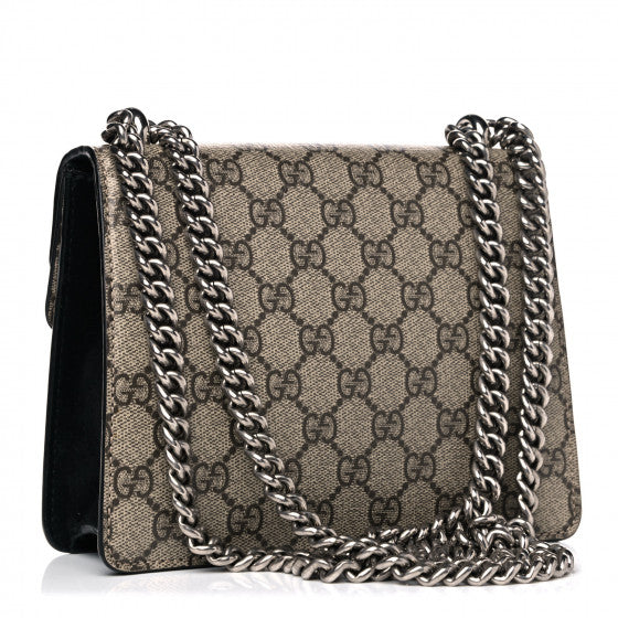 GUCCI GG Supreme Monogram Mini Dionysus Shoulder Bag Black