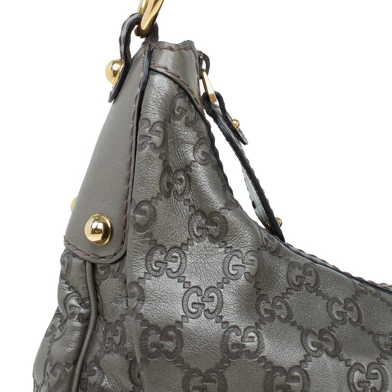 GUCCI GUCCISSIMA JOCKEY LEATHER HOBO BAG