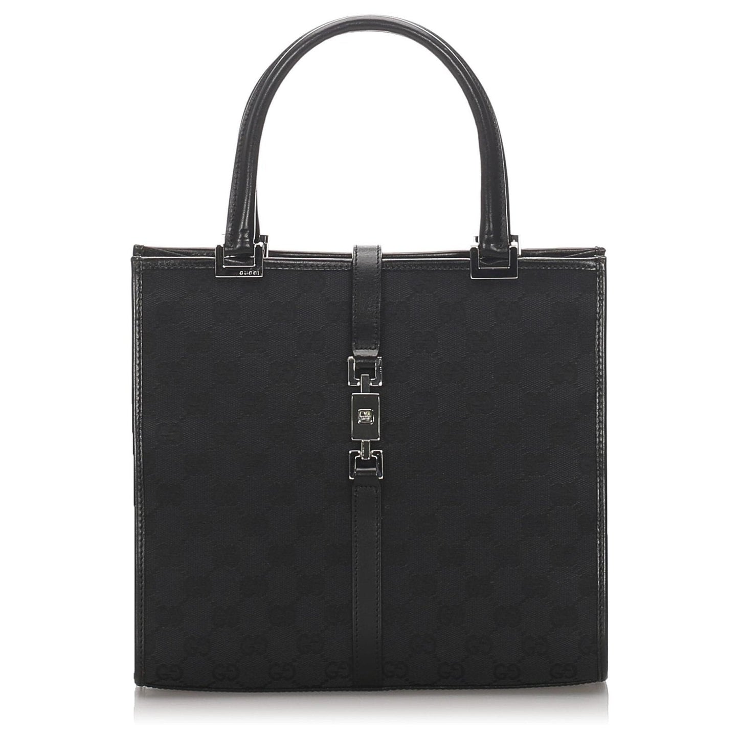 GUCCI GG CANVAS & LEATHER JACKIE TOTE BAG