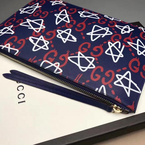 GUCCI GucciGhost Graffiti Print Pouch