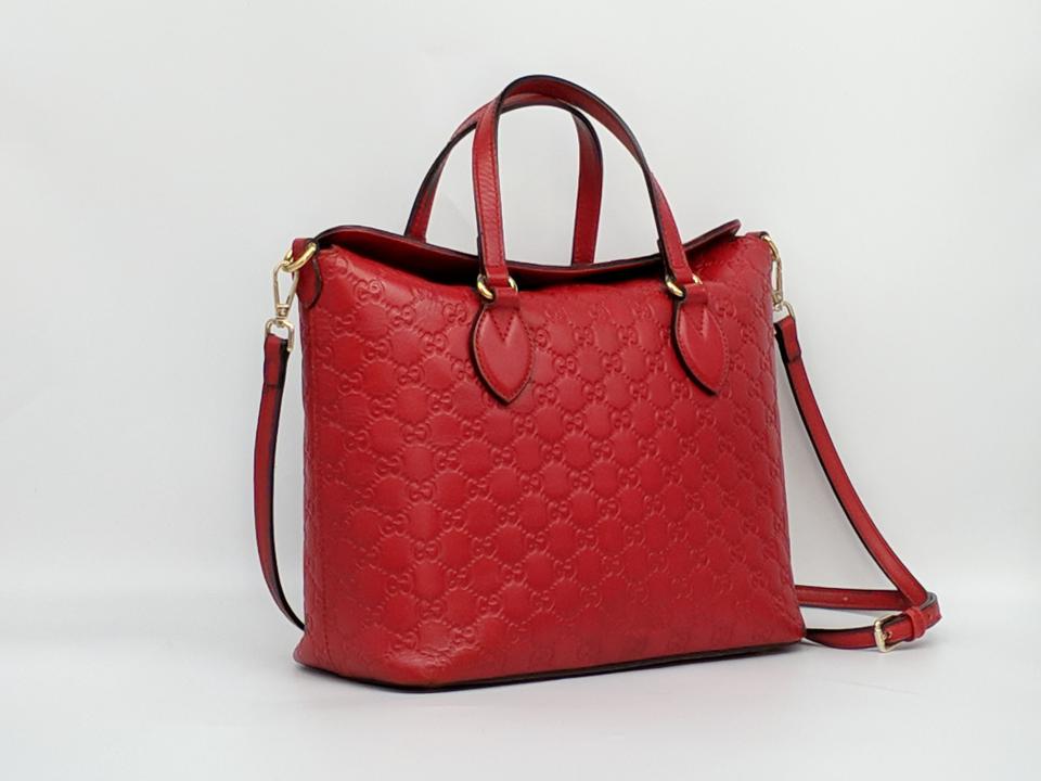 GUCCI GUCCISSIMA LINEA A FOLDOVER TOTE BAG