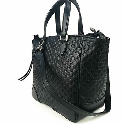 Gucci Guccissima Black Leather Tote