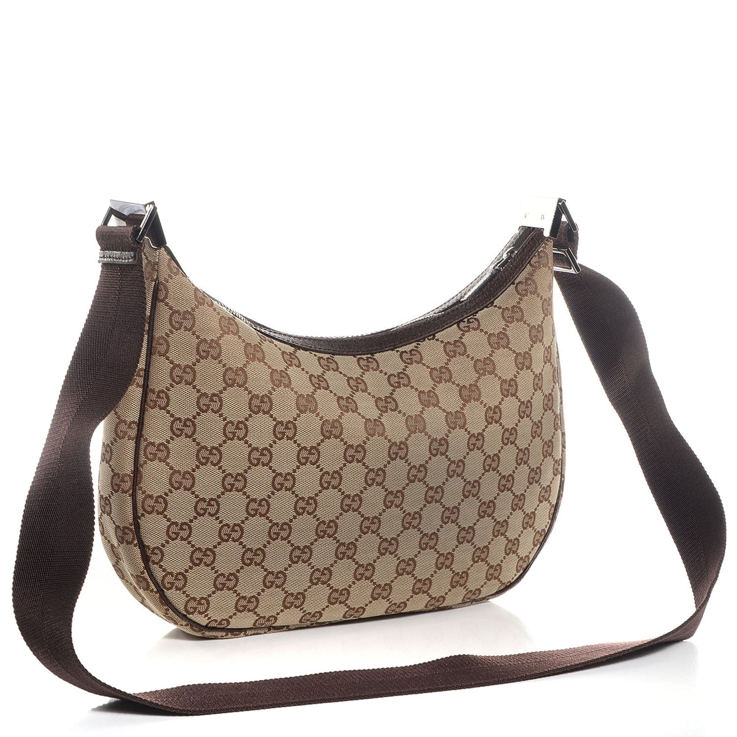 Gucci GG Monogram Half Moon Crescent Messenger Bag
