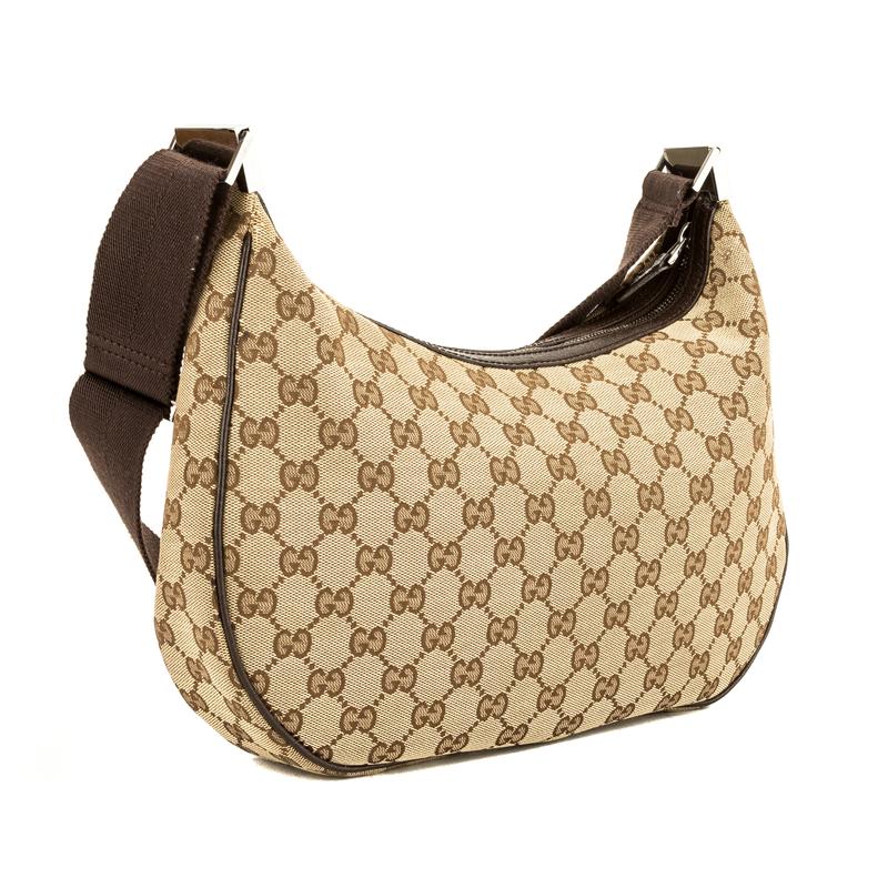 Gucci GG Monogram Half Moon Crescent Messenger Bag