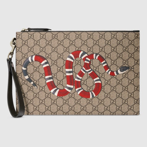 Gucci Bestiary pouch with Kingsnake