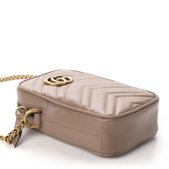 GUCCI Matelasse Mini GG Marmont Crossbody Bag