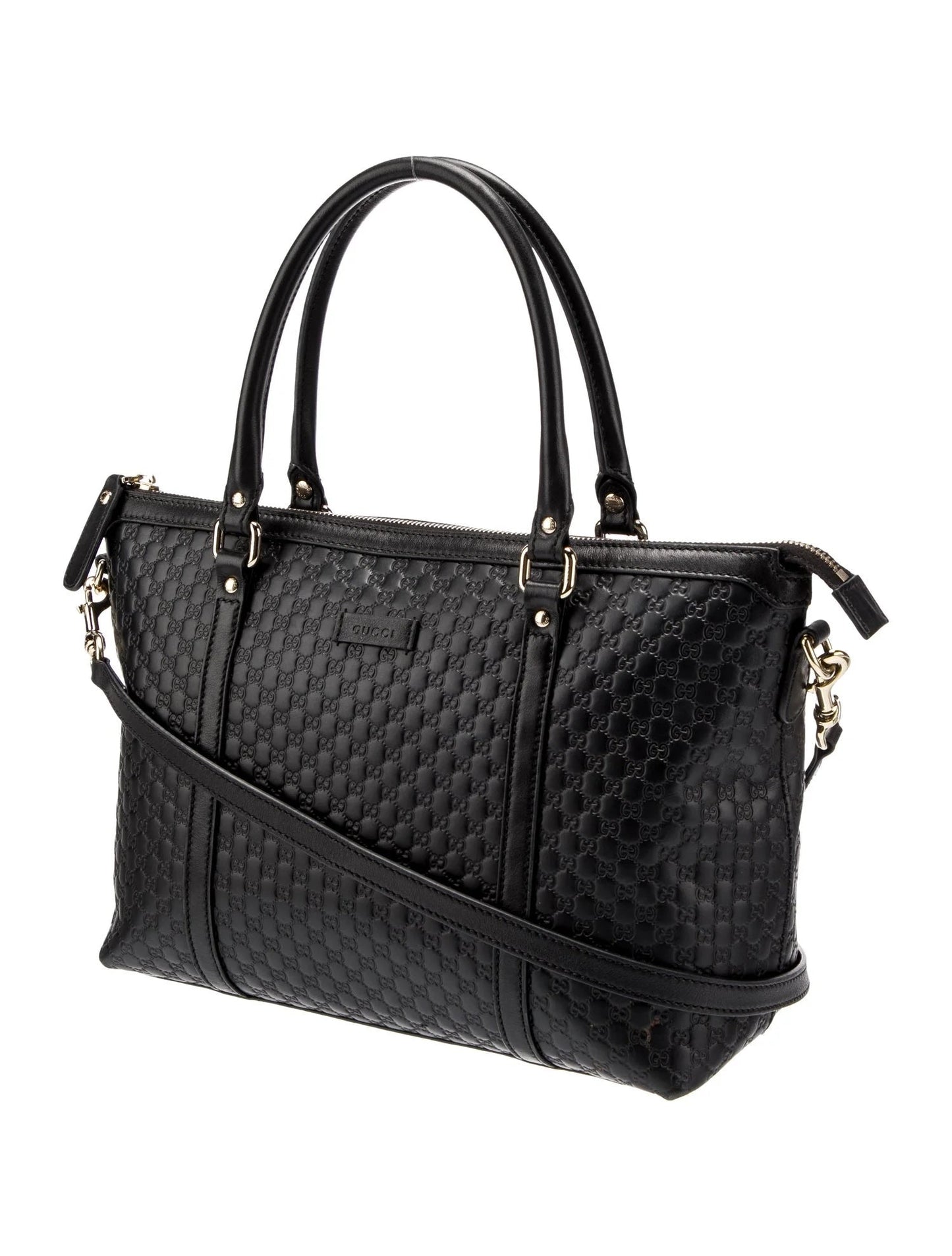 GUCCI MICROGUCCISSIMA LEATHER LARGE CONVERTIBLE TOTE BAG