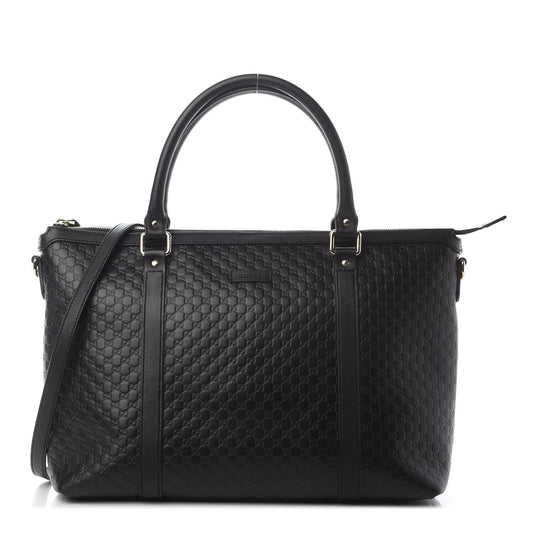 GUCCI MICROGUCCISSIMA LEATHER LARGE CONVERTIBLE TOTE BAG