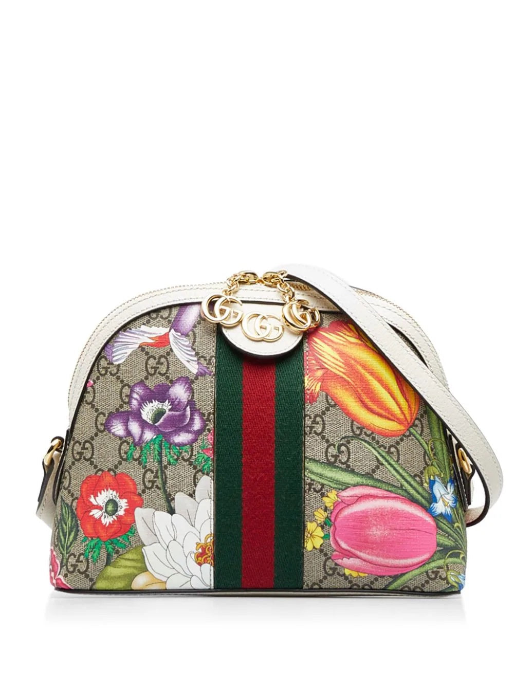 GUCCI OPHIDIA FLORA DOME SHOULDER BAG
