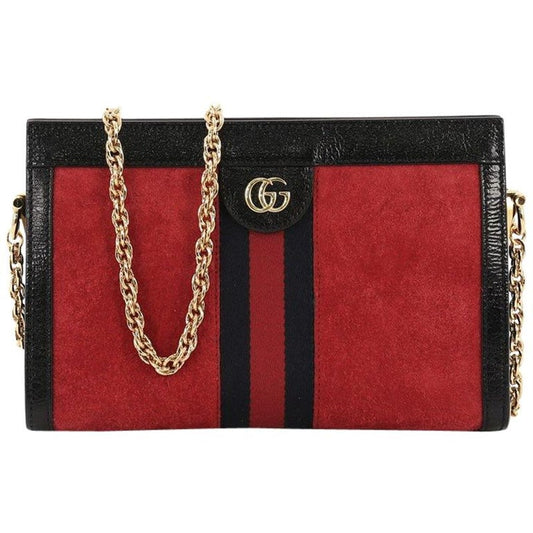 GUCCI Ophidia Chain Shoulder Bag Suede