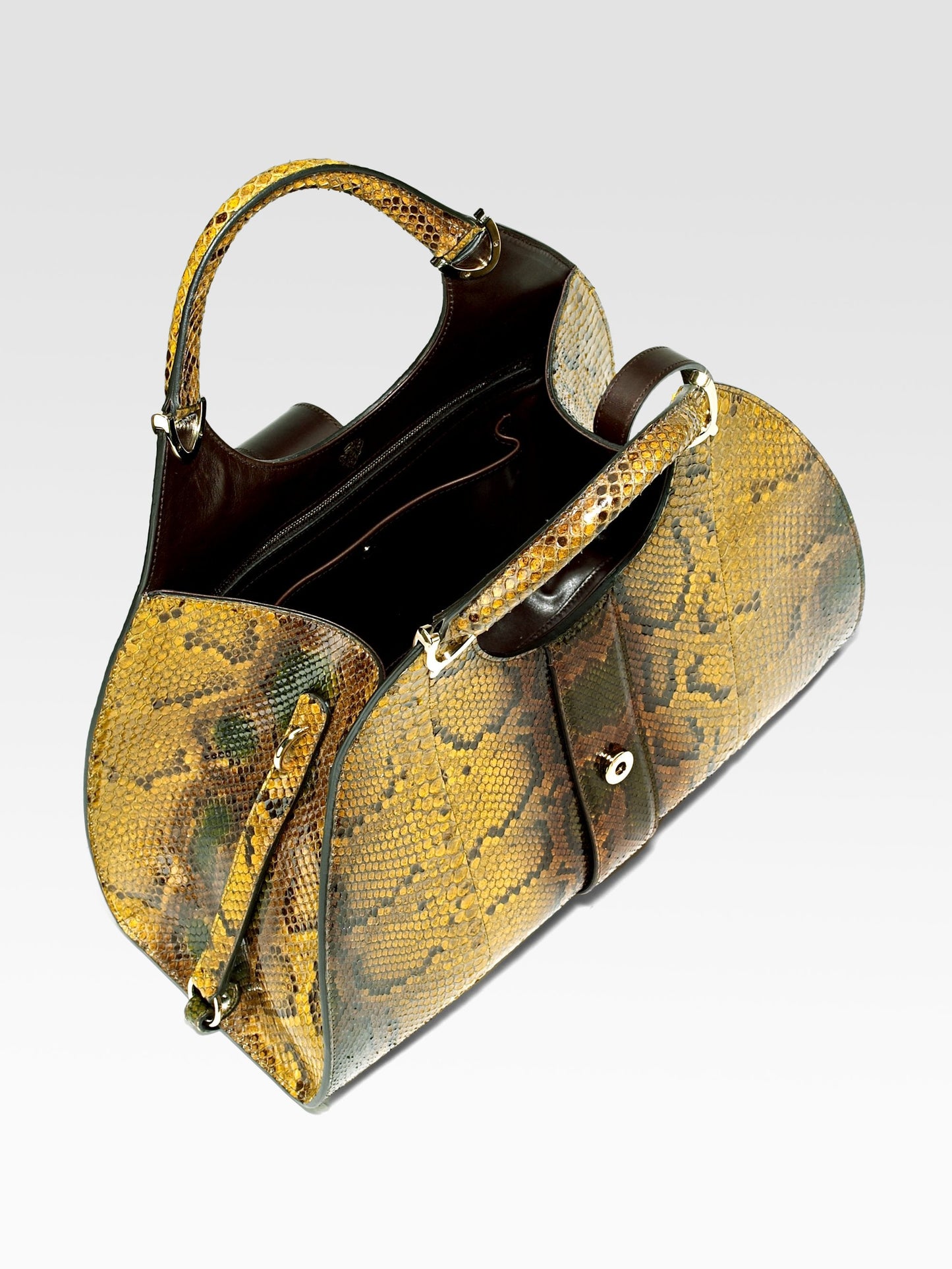 GUCCI Python Stirrup Top Handle Bag