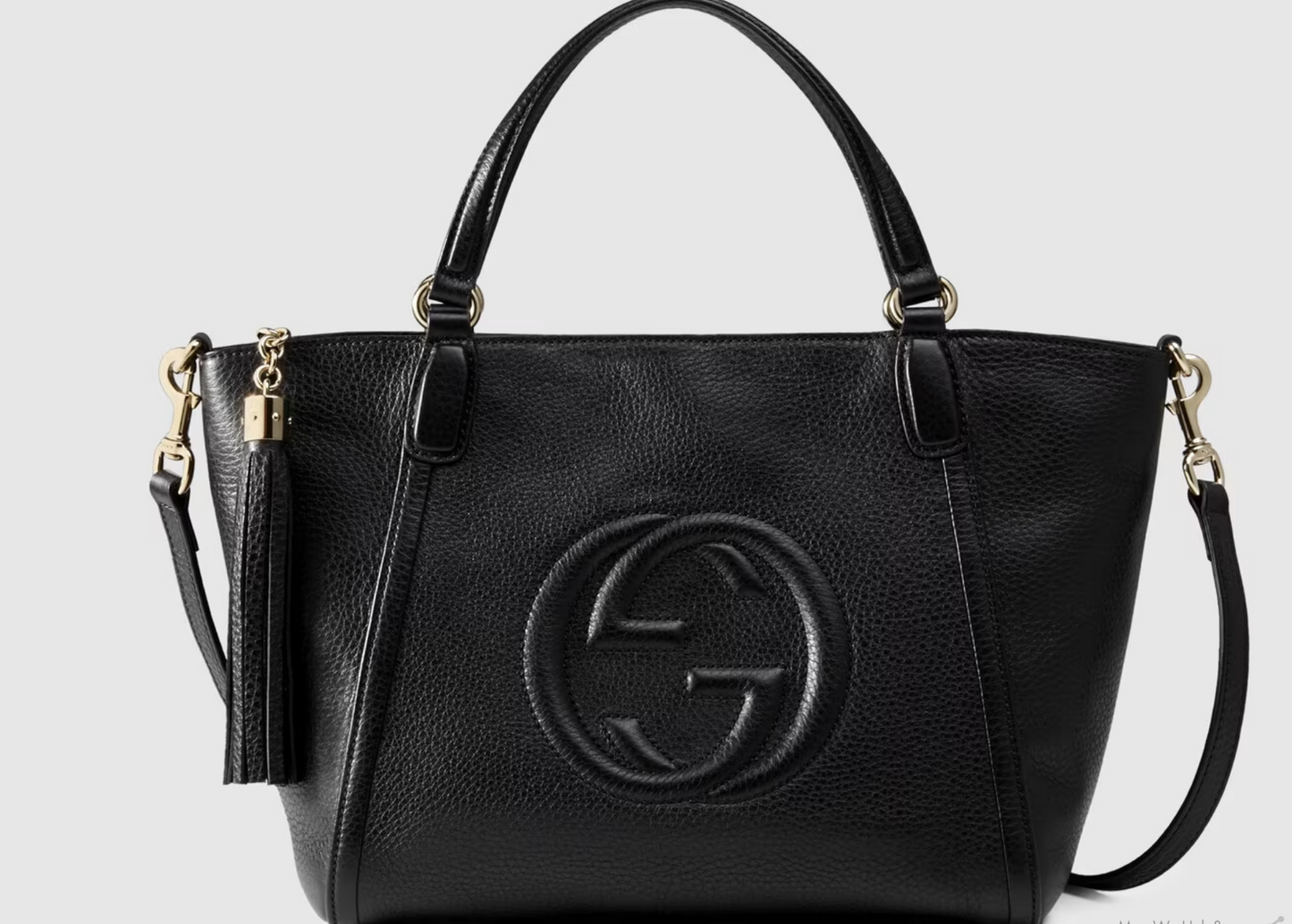 GUCCI PEBBLED LEATHER TOP HANDLE SOHO BAG