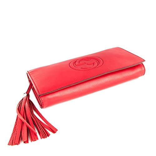 Gucci Soho Leather Envelope Clutch With Tassel