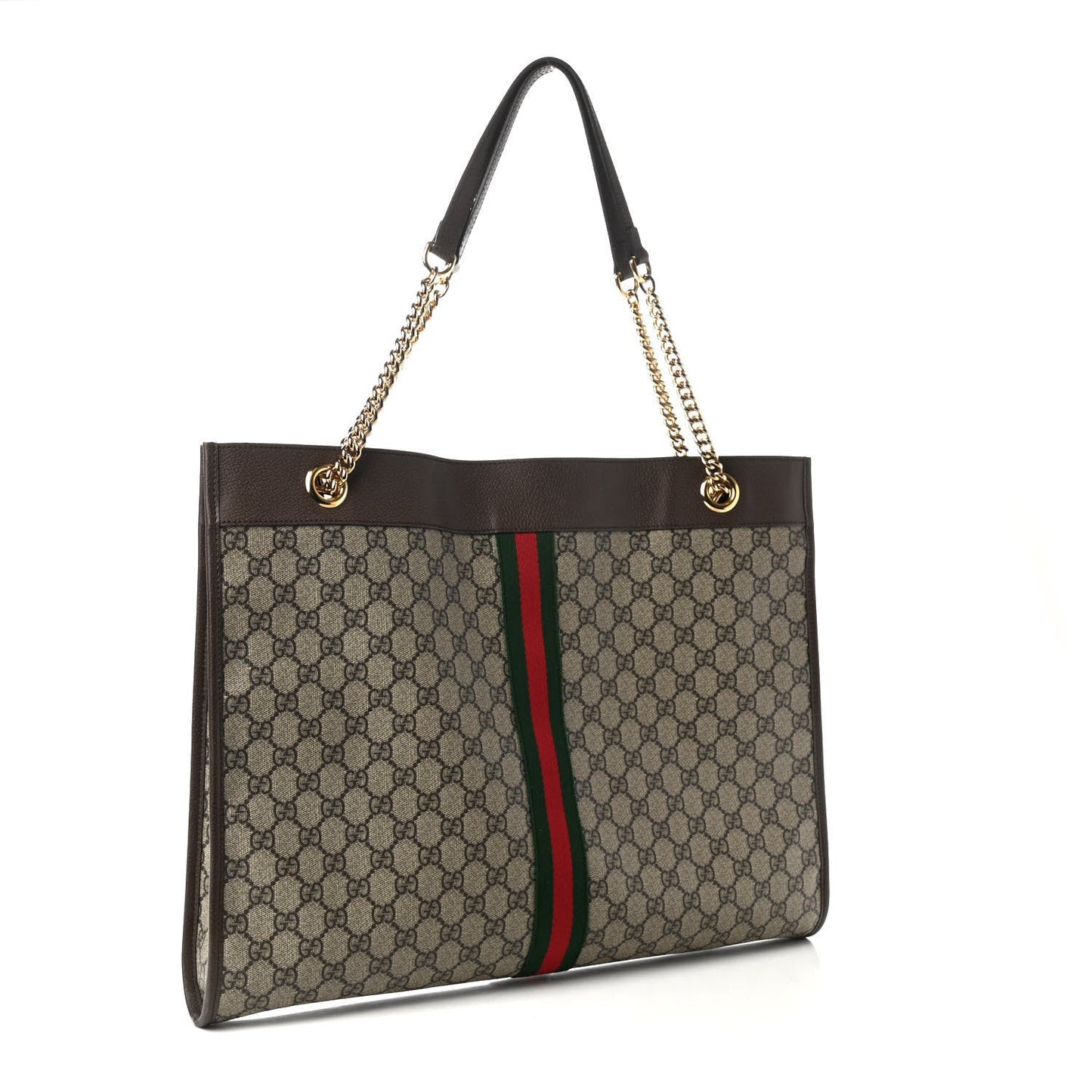 GUCCI GG SUPREME MONOGRAM RAJAH CHAIN TOTE